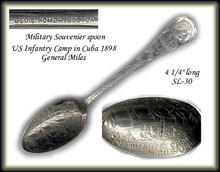 US INFANTRY SPOON / GEN. MILES CUBA 1898. SL030