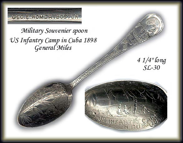 US INFANTRY SPOON / GEN. MILES CUBA 1898. SL030