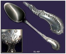 EXQUISITE DUTCH ROCOCO SILVER SERVING SPOON DSL52
