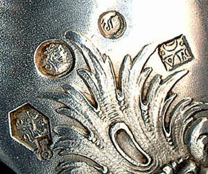 EXQUISITE DUTCH ROCOCO SILVER JELLY SPOON /