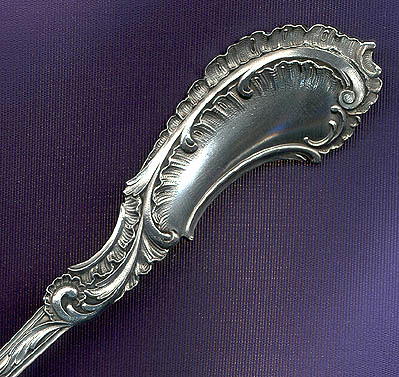 EXQUISITE DUTCH ROCOCO SILVER JELLY SPOON /