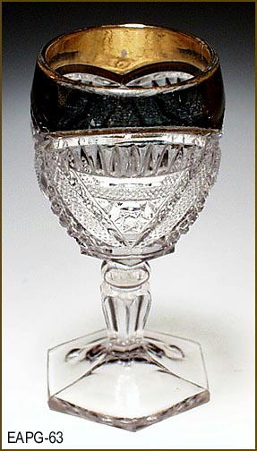TWIN SNOWSHOES CORDIAL US GLASS 1918 EAPG 063