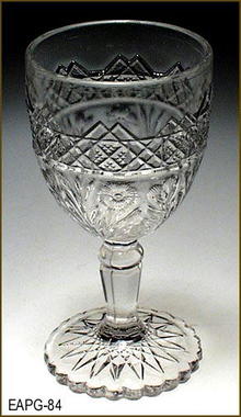 EARLY AMERICAN PATTERN GLASS HORSEMINT ??? CORDIAL EAPG 084