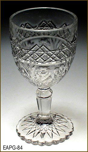 EARLY AMERICAN PATTERN GLASS HORSEMINT ??? CORDIAL EAPG 084