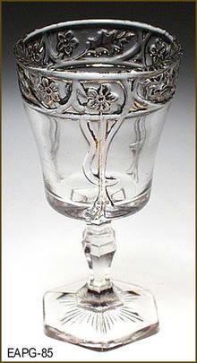 EARLY AMERICAN PATTERN GLASS SILVER ANNIVERSARY ??? CORDIAL EAPG 085