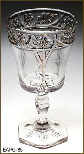 EARLY AMERICAN PATTERN GLASS SILVER ANNIVERSARY ??? CORDIAL EAPG 085