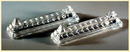 6 CZECH ART DECO STYLE PINK GLASS KNIFE RESTS