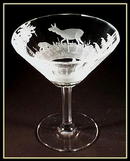 6 OLD ENGRAVED DOE CHAMPAGNES MOSER LOBMEYR