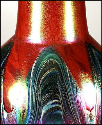 BOHEMIAN ART GLASS VASE / RINDSKOPF 1900