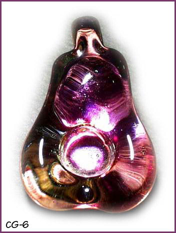 CZECH ART GLASS PEAR PAPERWEIGHT / CANDLESTICK / CG006
