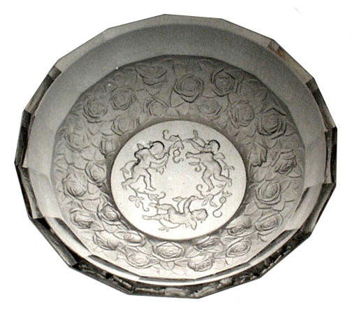 CZECH VINTAGE CHERUBS & ROSES INGRID BOWL /
