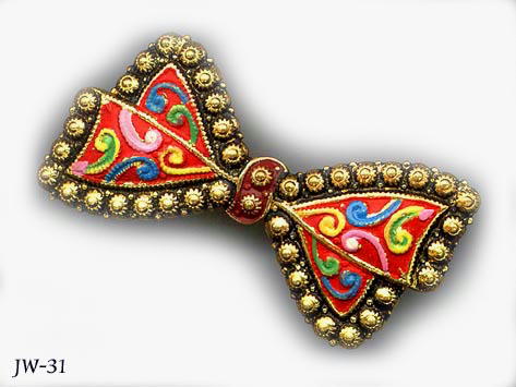 CZECH 1920's ART DECO BOW BROOCH #31