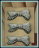 CZECH VINTAGE RHINESTONE BOW BROOCH #174