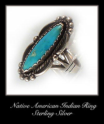 VINTAGE SIGNED AMERICAN INDIAN SILVER RING #73