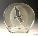 SEAGULL CRYSTAL PLAQUE CZECHOSLOVAKIA #36