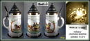 VINTAGE LITHOPHANE marked METTLACH BEER STEIN