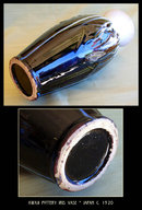 Large Japanese Awaji Pottery Iris Vase PT70