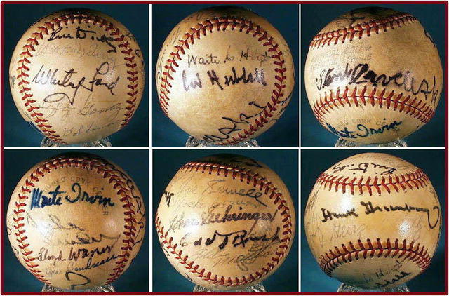 SIGNED VINTAGE BASEBALL 20 SIGNATURES / SP001