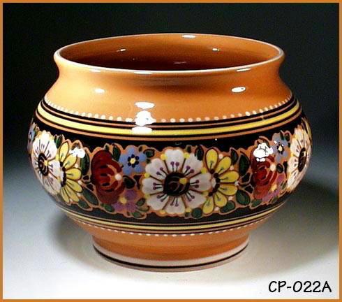 CZECH PEASANT ART POTTERY BOWL / CP022A