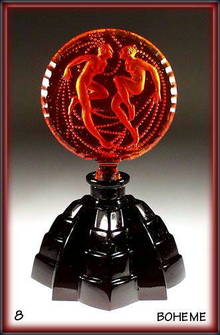 CZECH DECO PERFUME BOTTLE RED SIRENS / NPB005