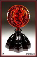 CZECH DECO PERFUME BOTTLE RED SIRENS / NPB005