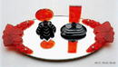 CZECH DECO PERFUME BOTTLE RED SIRENS / NPB005