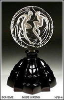 CZECH ART DECO SIRENES PERFUME BOTTLE
