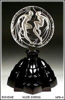 CZECH ART DECO SIRENES PERFUME BOTTLE