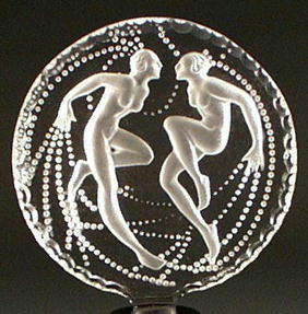 CZECH ART DECO SIRENES PERFUME BOTTLE