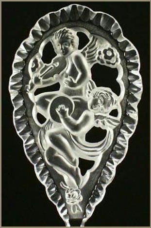 CZECH RARE OPAQUE GLASS PERFUME BOTTLE CHERUB