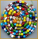 30 LBS VINTAGE TRADE 3 LAYER STRIPE BEADS #3 /