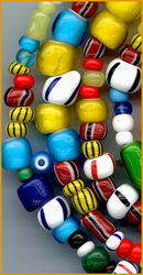 30 LBS VINTAGE TRADE 3 LAYER STRIPE BEADS #3 /
