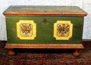 AUTHENTIC PAINTED BLANKET CHEST c. 1800-50 /
