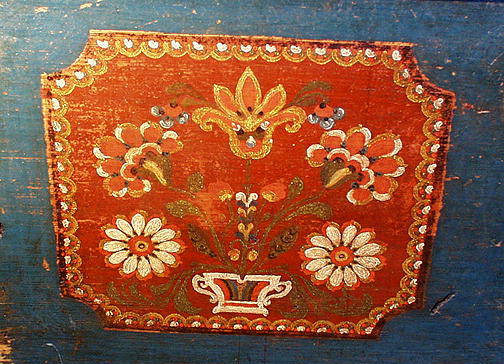 AUTHENTIC PAINTED BLANKET CHEST c.1800-50 BLC22