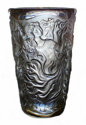 CZECH 1930's SIGNED ENGRAVED CAMEO GLASS VASE 4