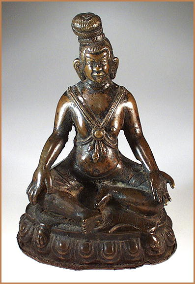 TIBETAN MAHASIDDHA BRONZE 16th Cent.