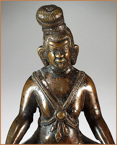TIBETAN MAHASIDDHA BRONZE 16th Cent.