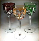 6 SIGNED MOSER VINTAGE WINE GOBLETS / CG013