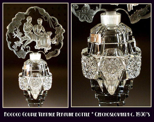 CZECH VINTAGE FIGURAL PERFUME BOTTLE / OPB017
