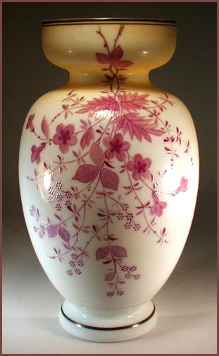 BEAUTIFUL ANTIQUE BRISTOL GLASS VASE GL10 /