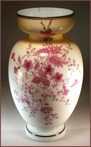 BEAUTIFUL ANTIQUE BRISTOL GLASS VASE GL10 /