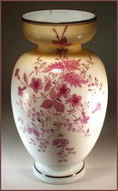 BEAUTIFUL ANTIQUE BRISTOL GLASS VASE GL10 /