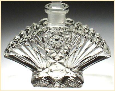 CZECH VINTAGE CUT CRYSTAL FIGURAL PERFUME