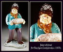 CZECH VINTAGE ART GLASS FIGURE BAKER NATIVITY