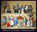 CZECH VINTAGE ART GLASS FIGURE BAKER NATIVITY