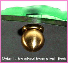 CZECH DECO GLASS VANITY TRAY GREEN NYPHS