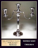 SHEFFIELD SILVER 3 TIER CANDELABRA / SL005