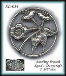 VINTAGE DANECRAFT STERLING BROOCH SL034