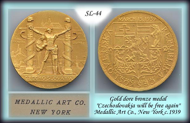 1939 ANTI GERMAN OCCUPATION DORE BRONZE MEDAL