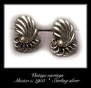VINTAGE MEXICAN SILVER EARRINGS #100